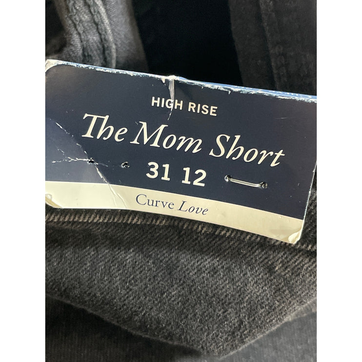 Abercrombie & Fitch The Mom Shore High Rise Black Cutoff Denim Jean Shorts 12