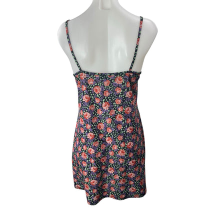 River Island Multicolor Lace Trim Floral V Neck Cami Camisole Tank Mini Dress 10