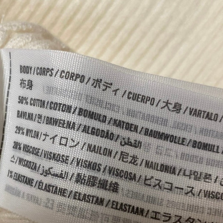 Abercrombie & Fitch Cream Ribbed Knit Long Sleeve Button Up Cardigan Sweater M