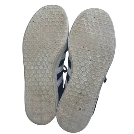 Adidas Gazelle Womens Black White Suede Leather Lace Up Low Top Sneakers Shoes 5