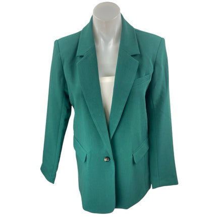 Abercrombie & Fitch Women's Green Long Sleeve Blazer Coat Suit Jacket Size S