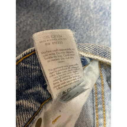 Pacsun Women's Blue High Waisted Frayed Hem Straight Leg Denim Jeans Pants Sz 24
