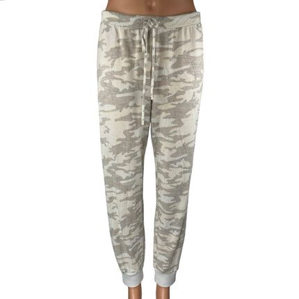 Gap Softspun Women's Cream Tan Camo Camoflage Athletic Joggers Sweatpants Size S