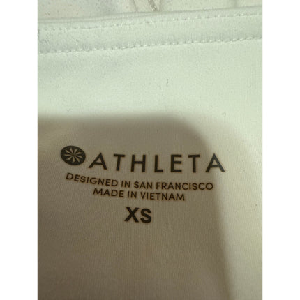 Athleta Salutation Stash White High Rise Mesh Skinny Fitness Leggings Pants XS