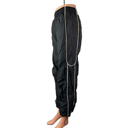Urban Outfitters BDG Black Cargo Parachute Athletic Activewear Trousers Pants XS