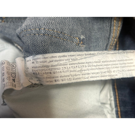 Zara Women's Blue High Waisted Medium Wash Stretch Skinny Denim Jeans Size 2