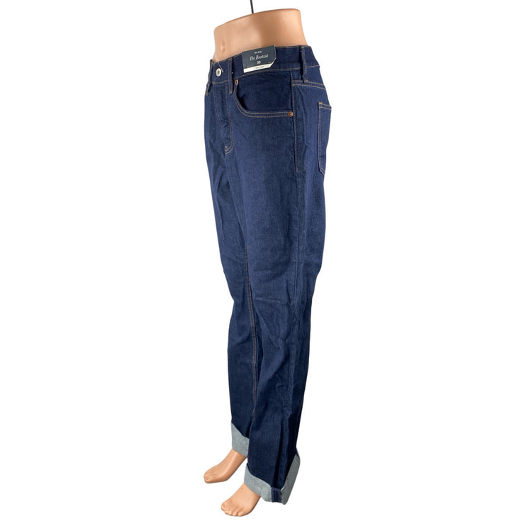Abercrombie & Fitch The Bootcut Mid Rise Women's Blue Dark Wash Denim Jeans 30