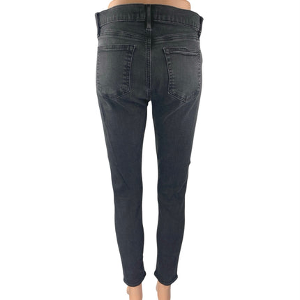 Ann Taylor LOFT Women's Black High Rise Cropped Skinny Denim Jeans Size 29/8