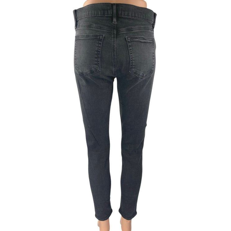 Ann Taylor LOFT Women's Black High Rise Cropped Skinny Denim Jeans Size 29/8