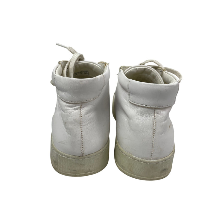 Vibram Cadence Mens White Leather Lace Up Athletic High Top Sneakers Shoes Sz 10