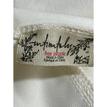 Free People Intimately Ivory Cap Sleeve Deep V Neck Open Back Y2k Crop Top Sz S