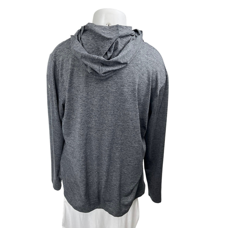 Alo Yoga Women's Gray Knit Long Sleeve Hooded Hoodie Sweatshirt Sweater Top XL