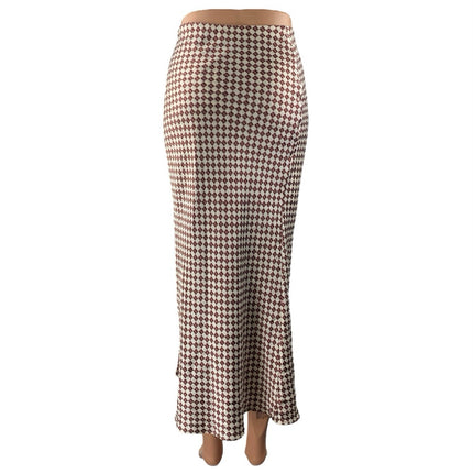 NEW Abercrombie & Fitch Brown High Waisted Flare Pencil Midi Slip Skirt Size XS