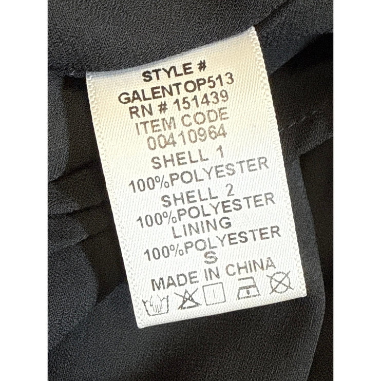 Forever 21 Galen Black Mesh Trim Sleeveless V Neck Cami Camisole Tank Top Size S