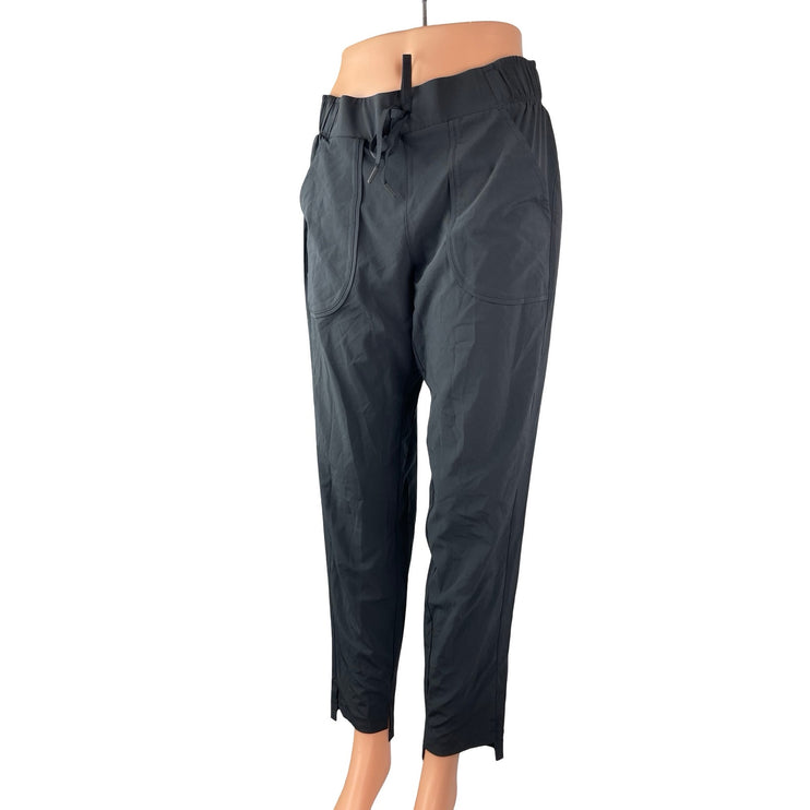 All In Motion Women's Black High Waisted Tie Tapered Leg Trousers Pants Size S