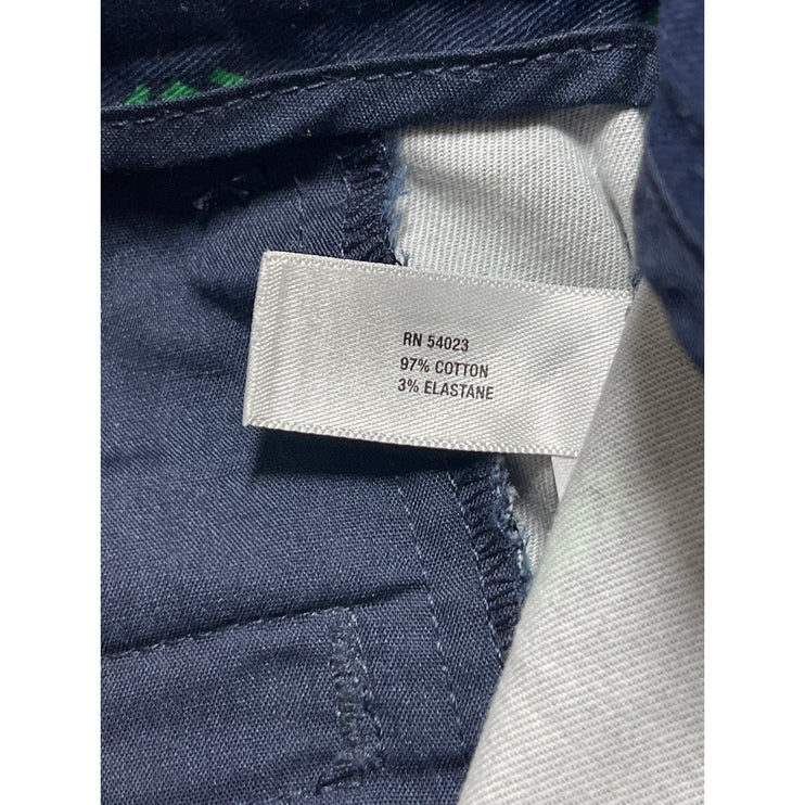 GAP Women's Blue Low Rise Geometric Slim Fit Cropped Trousers Pants Size 2