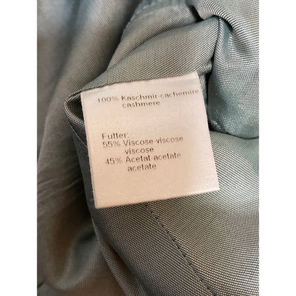 Akris 100% Cashmere Gray Long Sleeve Collar Button Blazer Coat Jacket Size 12