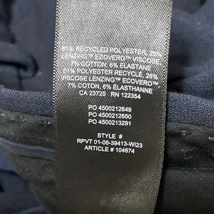 Aritzia Babaton Women's Navy Blue Pleated High Rise Wide Leg Cargo Pants Size 6