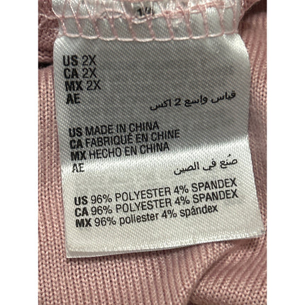 Charter Club Intimates Women's Pink Long Sleeve Henley Lounge Pajama Top Sz 2XL