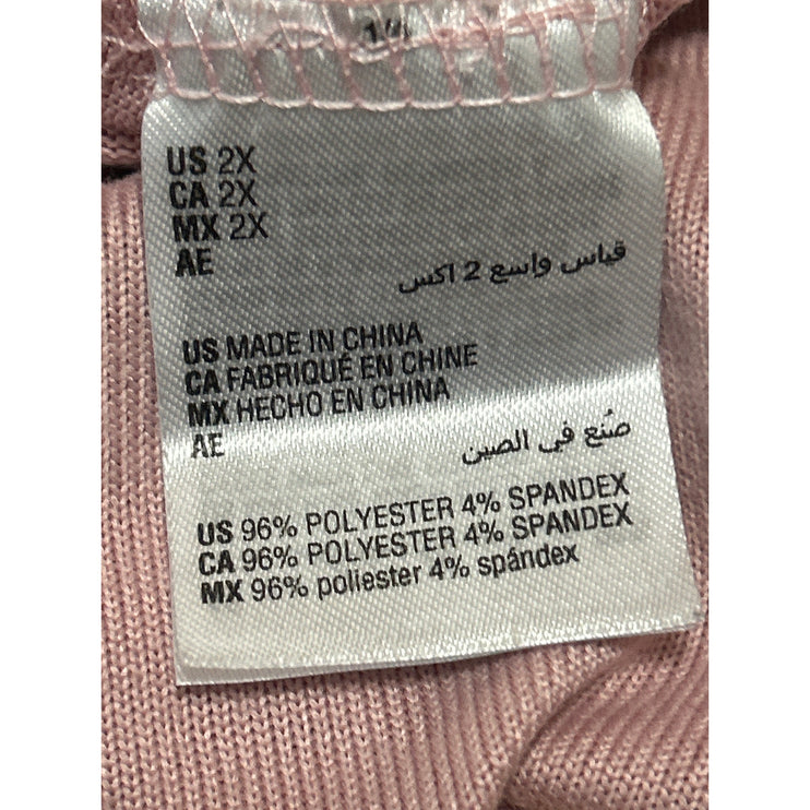 Charter Club Intimates Women's Pink Long Sleeve Henley Lounge Pajama Top Sz 2XL