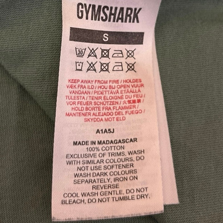 Gymshark Women's Green Sleeveless Muscle Tee Workout Athletic Tank Top Size S