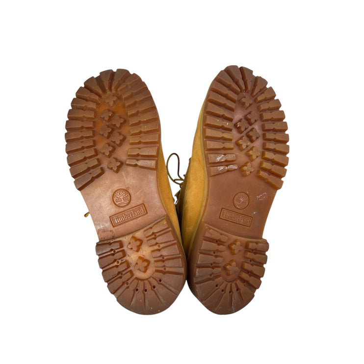 Timberland Brown Nubuck Leather Round Toe Waterproof Lace-Up Work Boots Size 6