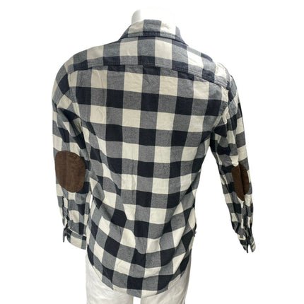 Gap Men's Black White Gingham Check Long Sleeve Button Down Shirt Top Size S