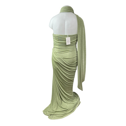 NEW Khanum's Kahlia Draped Sleeveless Tube Bandeau Scarf Maxi Bodycon Dress 3XL