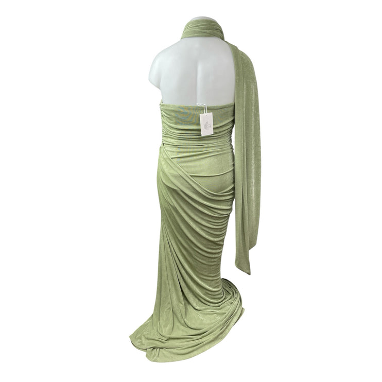 NEW Khanum's Kahlia Draped Sleeveless Tube Bandeau Scarf Maxi Bodycon Dress 3XL