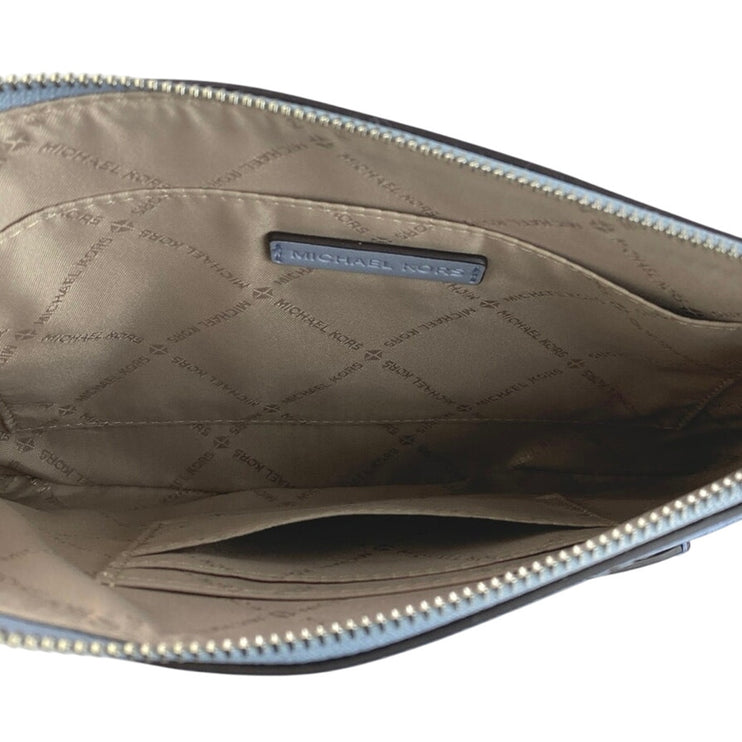 NEW Michael Kors Jet Blue MK Signature 2 In 1 Card Case Wristlet Clutch Bag