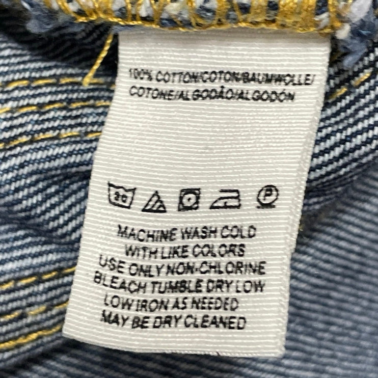 Free People We The Free Over the Rainbow Blue Bootcut Flare Denim Jeans Size 27