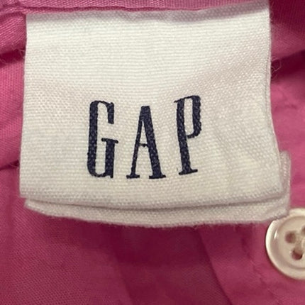 Gap Women's Pink Pocket Long Sleeve Collared Button Down Blouse Shirt Top Size S