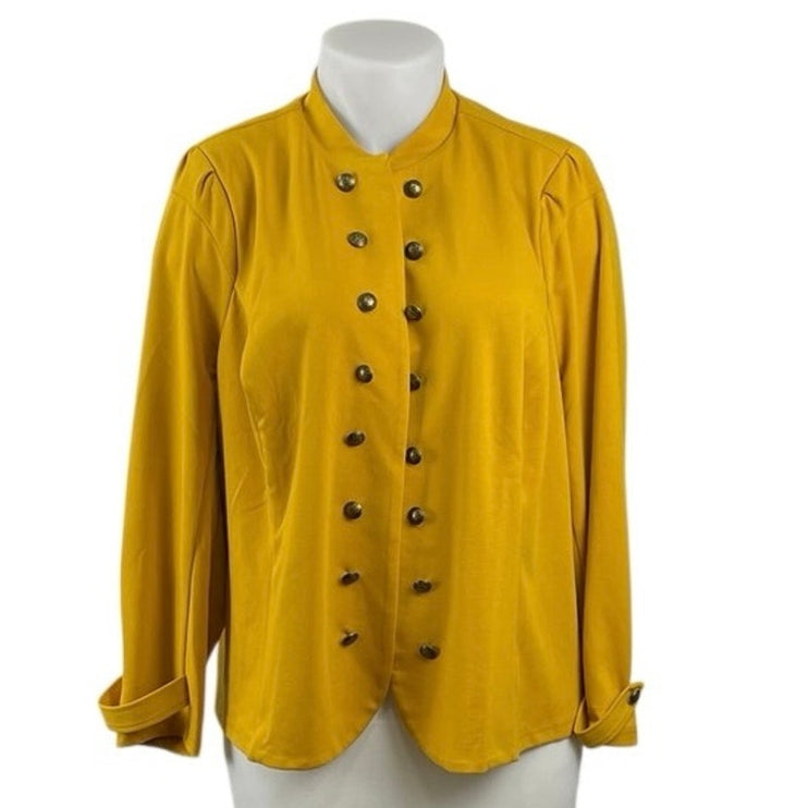 NEW Modcloth Glam Believer Long Sleeve Shirt Military Blazer Coat Jacket Top 3X