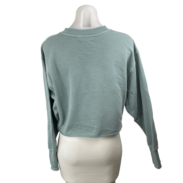 Colsie California 1976 Women's Graphic Long Sleeve Crop Sweater Sweatshirt Top S