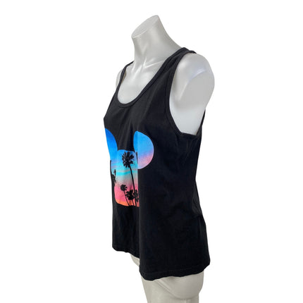 Disney Palms Mickey Mouse Prime Women's Graphic Sleeveless Tee Tank Top Size M