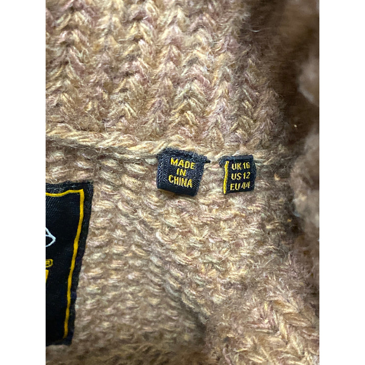 Superdry Vintage Athletic Wool Cable Knit Turtle Neck Long Sleeve Sweater Top 12