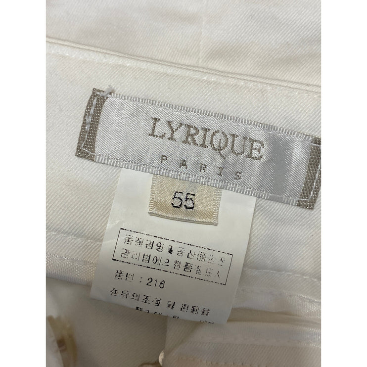 Lyrique Womens White Side Bow Pleated High Rise Wide Leg Lounge Bermuda Shorts M