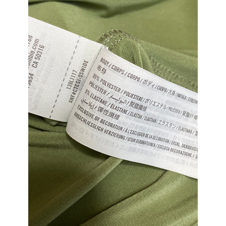 Abercrombie & Fitch Women's Green Short Sleeve Button Down Crop Shirt Top Size S