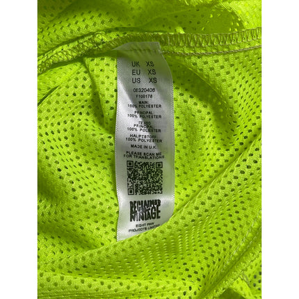 Reclaimed Vintage Neon Mesh Collared Button Down Shirt Short Tracksuit Set XS/S