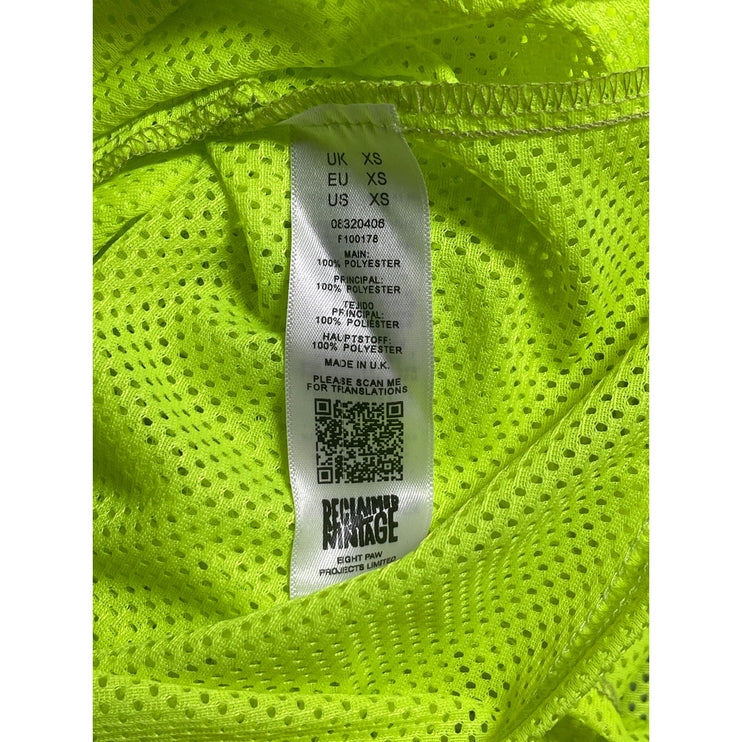 Reclaimed Vintage Neon Mesh Collared Button Down Shirt Short Tracksuit Set XS/S