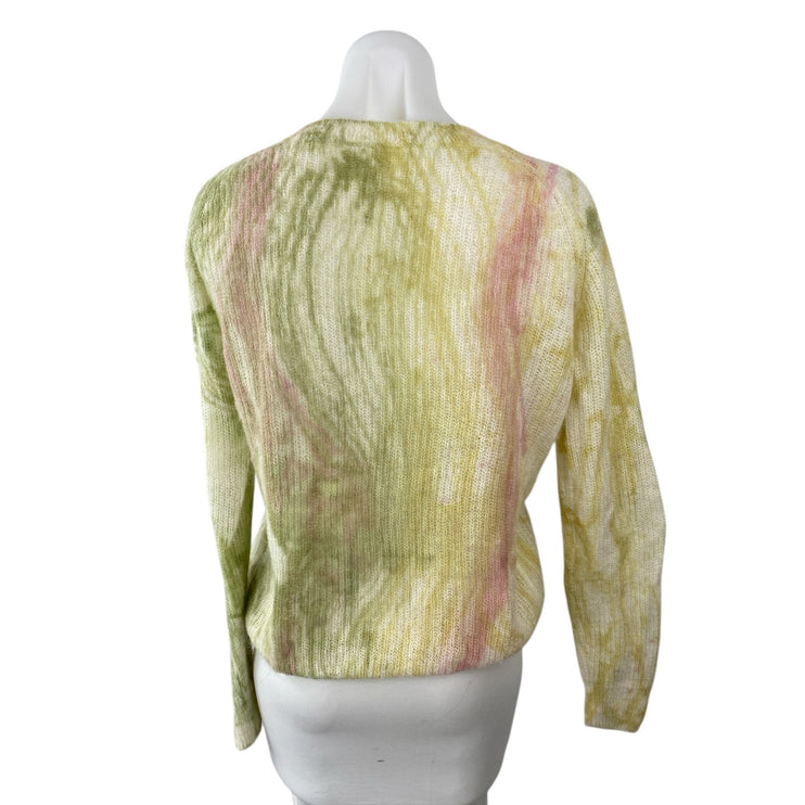 Zara Women's Alpaca Wool Tie Dye Crew Neck Long Sleeve Sweatshirt Sweater Top M