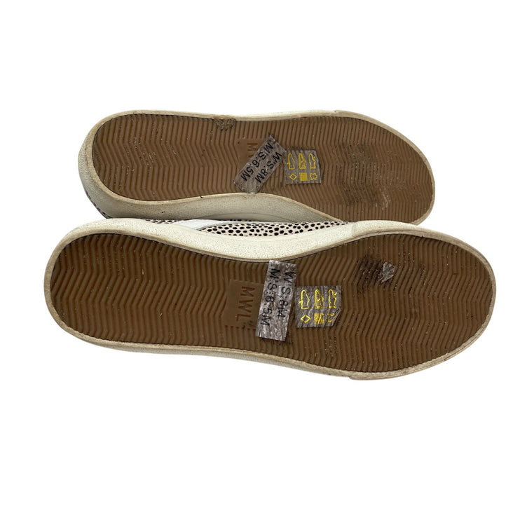 Madewell Sidewalk Unisex Spot Dot Calf Hair Low Top Sneakers Shoes Size W8 M6.5