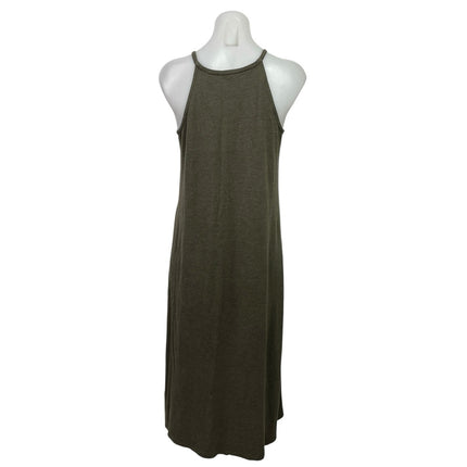 Madewell Women's Green Knit Sleeveless Midi Maxi Cami Tank Halter A-Line Dress S