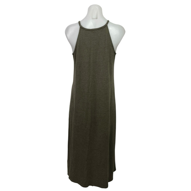 Madewell Women's Green Knit Sleeveless Midi Maxi Cami Tank Halter A-Line Dress S