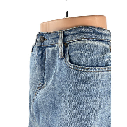 Mossimo Blue Raw Fayed Hem High Rise Mini Deconstructed A-Line Denim Skirt 12/31