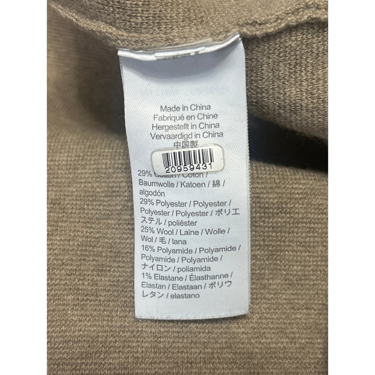 J.Crew Camille Beige Tan Shrunken Long Sleeve Sweater Blazer Coat Jacket Sz XXS
