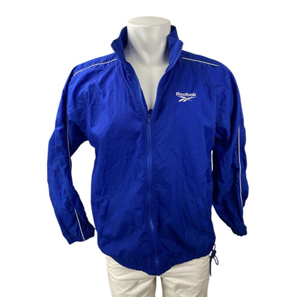 Reebok Men's Blue Long Sleeve Logo Full Zip Outdoor Windbreaker Jacket Size M
