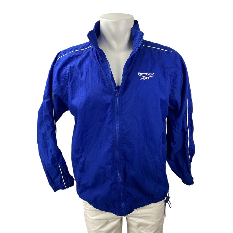 Reebok Men's Blue Long Sleeve Logo Full Zip Outdoor Windbreaker Jacket Size M
