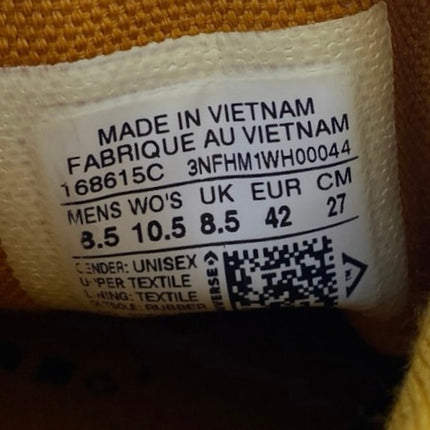 Converse Chuck Taylor 70 Renew Men's Safron Yellow High Top Sneakers Shoes 8.5