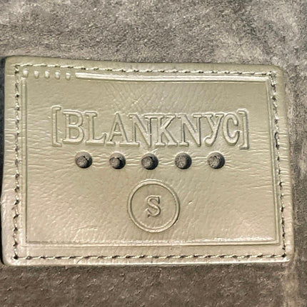 BlankNYC Olive Green Faux Leather Vegan Suede Cropped Biker Moto Jacket Size S